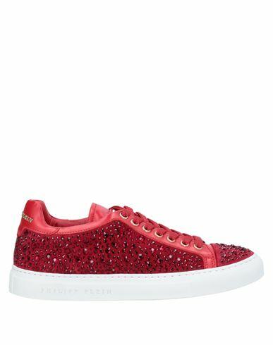 Philipp Plein Woman Sneakers Red Soft Leather Cover