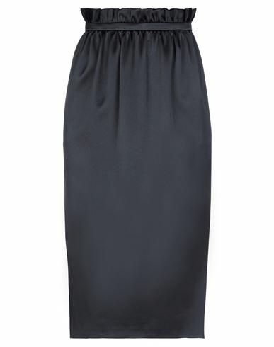 Versace Woman Midi skirt Black Viscose, Silk, Elastane Cover