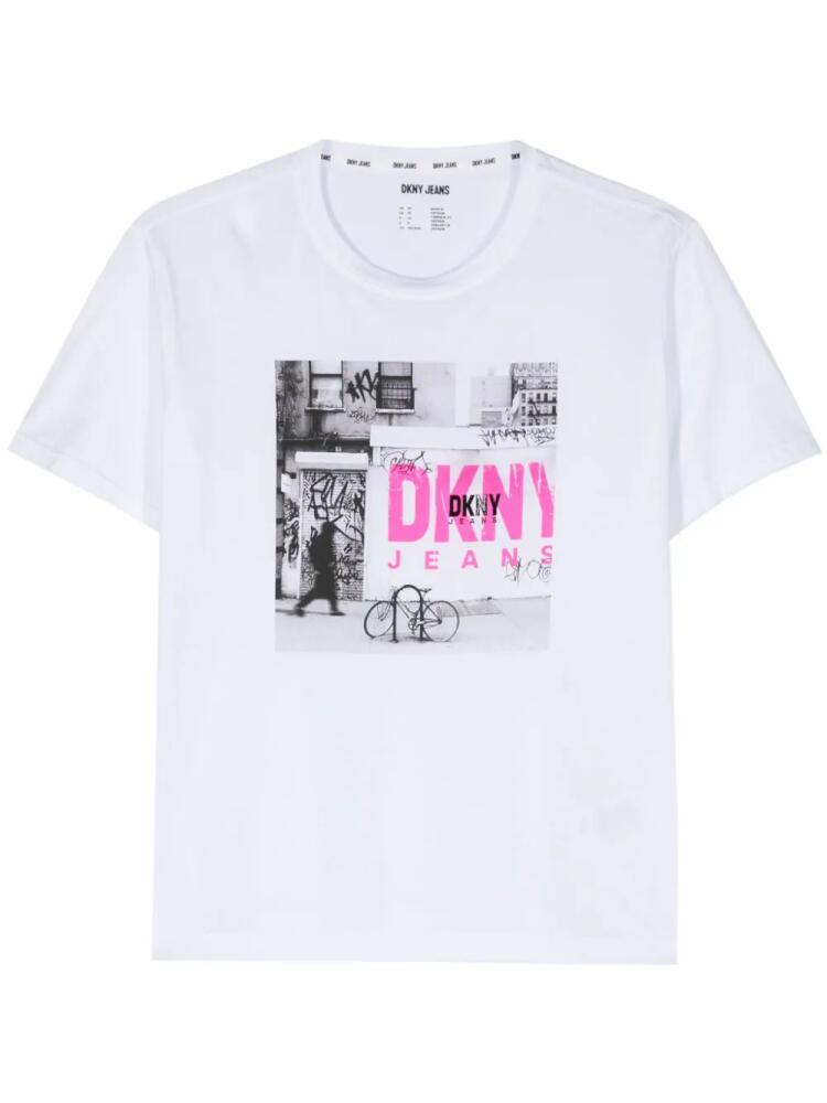 DKNY photograph-print T-shirt - White Cover