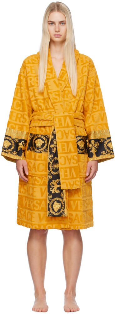 Versace Underwear Yellow 'I Heart Baroque' Robe Cover