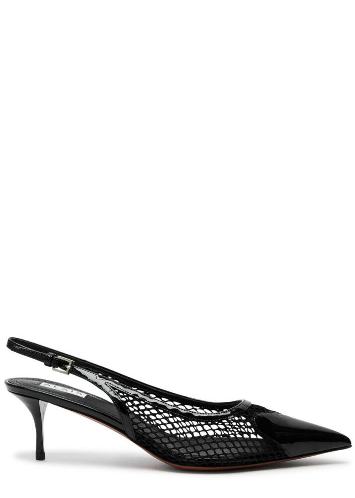 Alaïa Coeur 55 Patent Leather Slingback Pumps - Black Cover