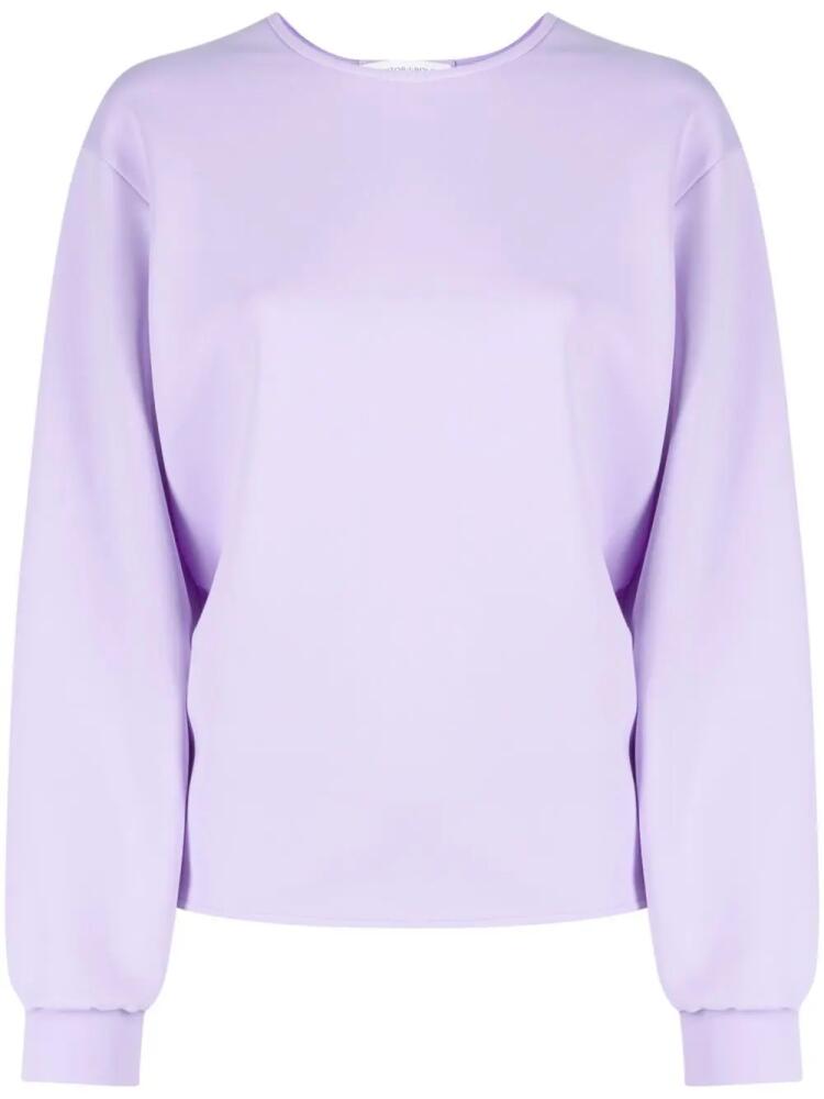 Viktor & Rolf bow-back long sleeves cotton T-shirt - Purple Cover