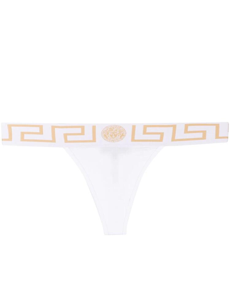 Versace Greca Border thong - White Cover