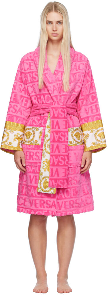 Versace Underwear Pink 'I Heart Baroque' Robe Cover