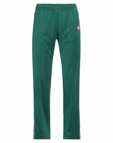 Casablanca Man Pants Emerald green Polyester, Cotton Cover