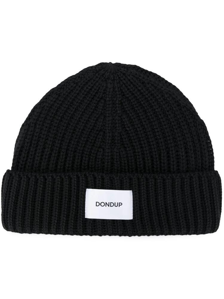 DONDUP ribbed logo beanie - Black Cover