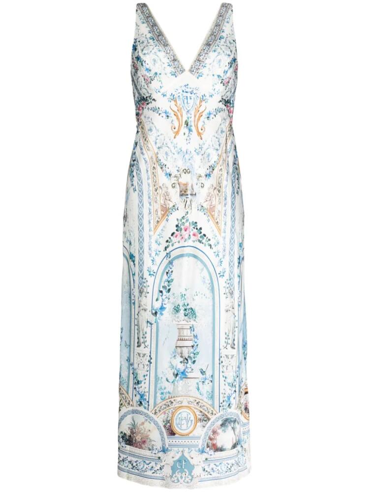 Camilla Season Of The Siren silk midi dress - White Cover