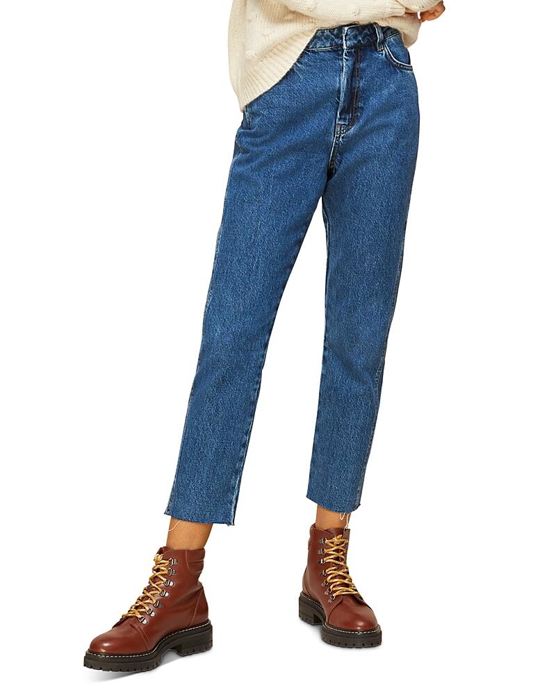 Whistles Authentic High-Rise Slim-Leg Jeans in Denim Cover