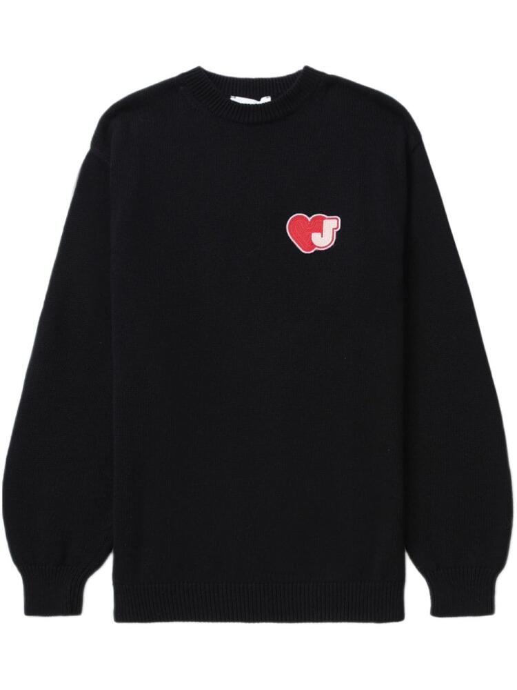 Joshua Sanders heart-motif cotton jumper - Black Cover