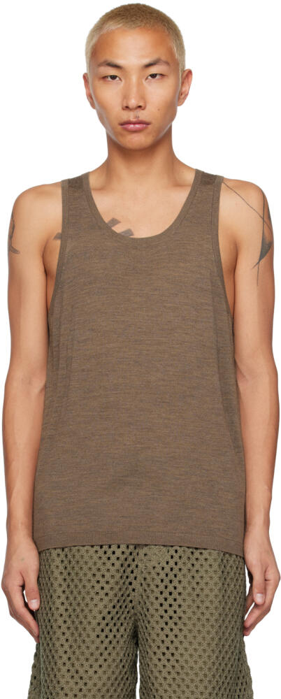 COMMAS Brown Scoop Neck Tank Top Cover