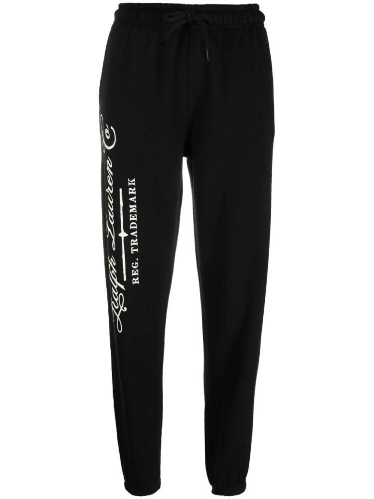 Polo Ralph Lauren logo-print tapered track pants - Black Cover