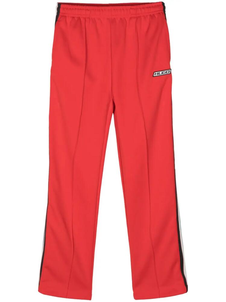 HUGO logo-trim cotton track pants - Red Cover