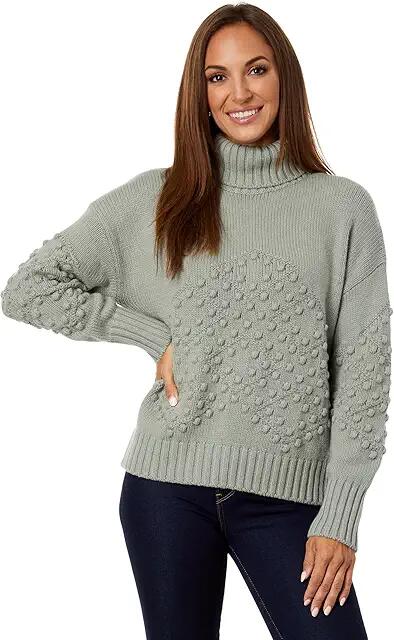 Splendid Elvira T-Neck Sweater (Juniper) Women's Sweater Cover