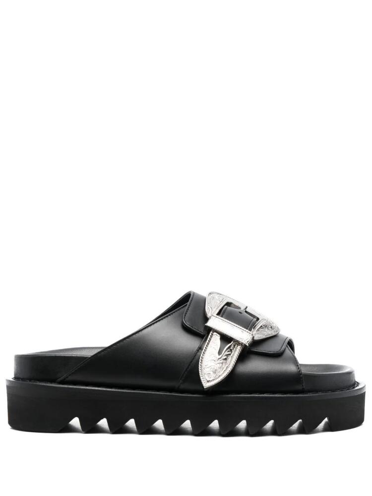 Toga Pulla buckle leather sandals - Black Cover