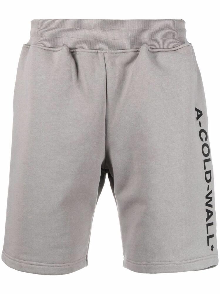 A-COLD-WALL* logo-print track shorts - Grey Cover