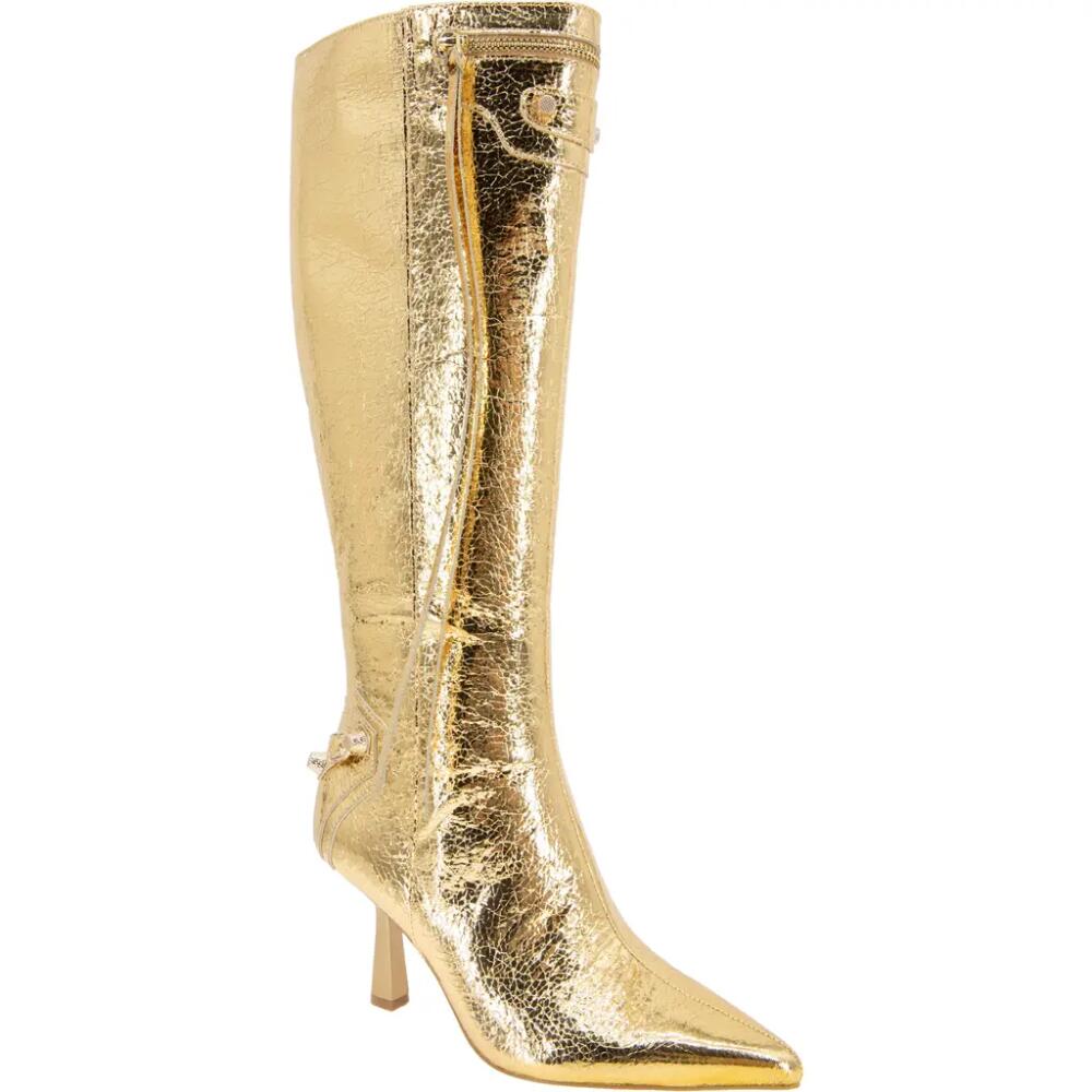 bcbg Irina Pointed Toe Knee High Boot in Gold Cover