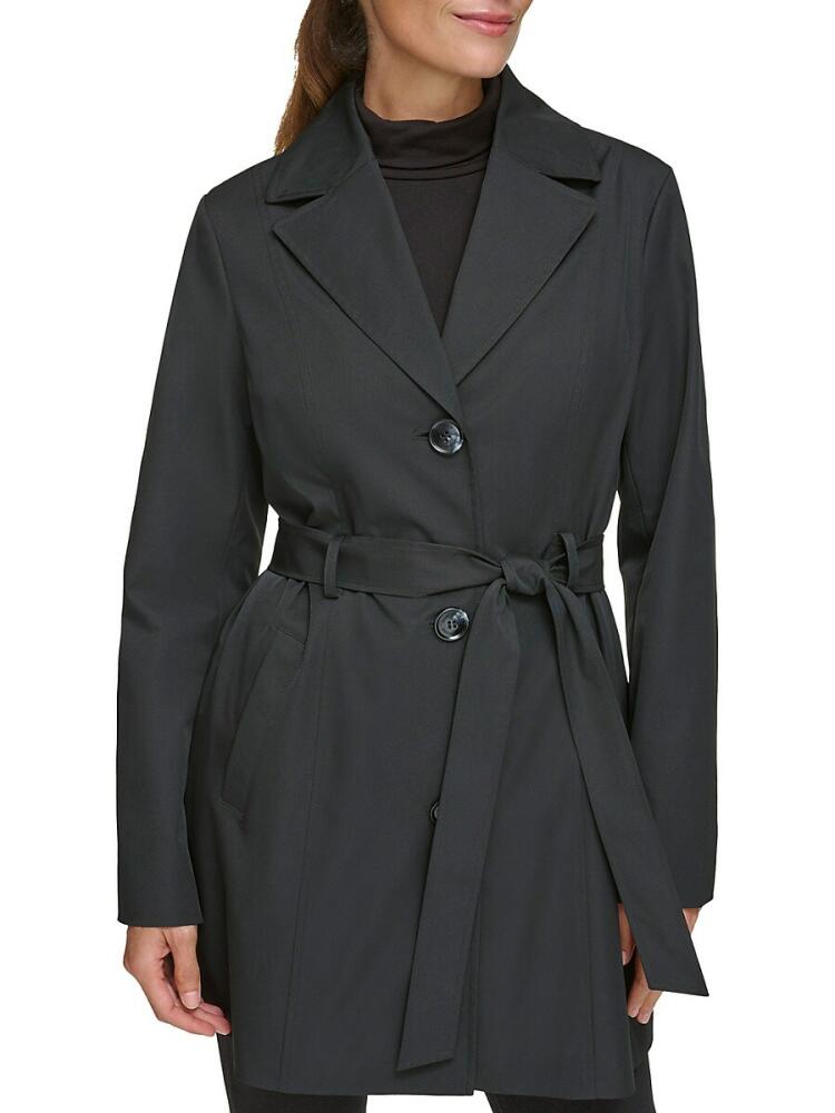 Kenneth Cole Women's Belted Trench Coat - Black Cover