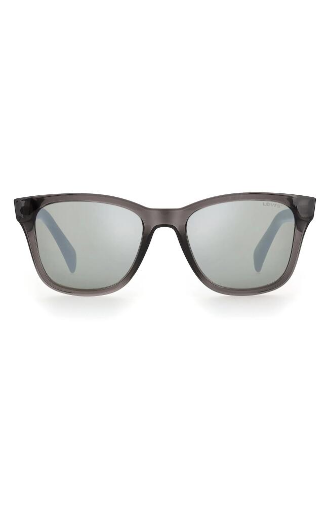 levi's 53mm Mirrored Square Lenses in Grey/Silver Cover