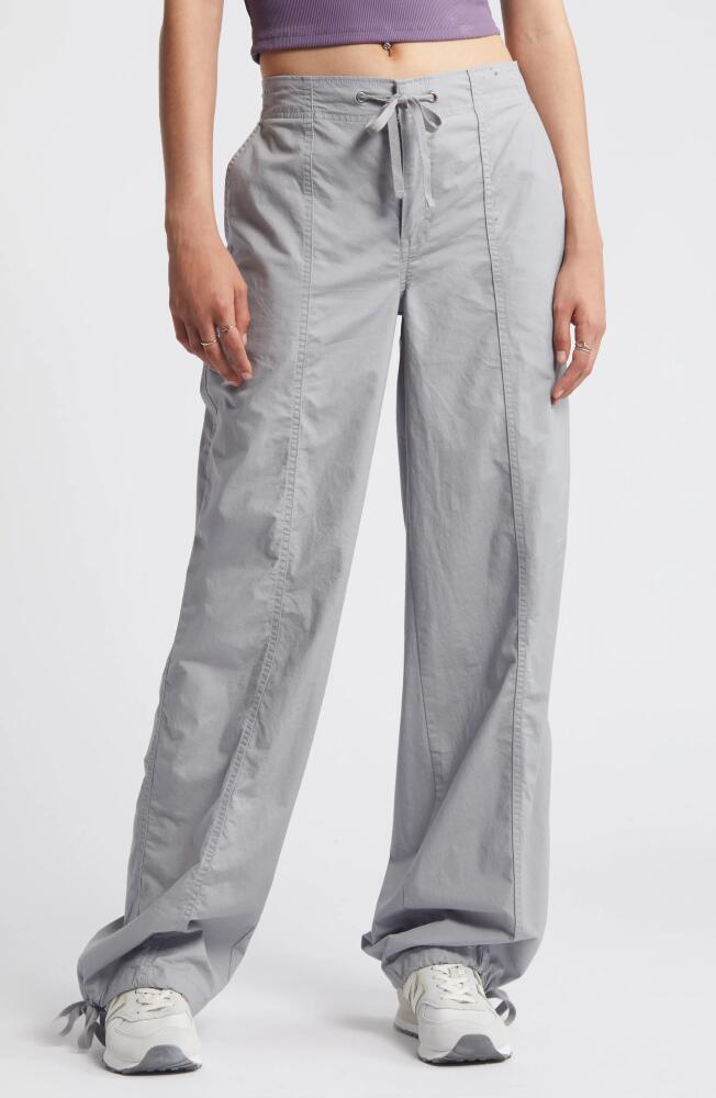 BP. Stretch Cotton Poplin Drawstring Pants in Grey Weathervane Cover