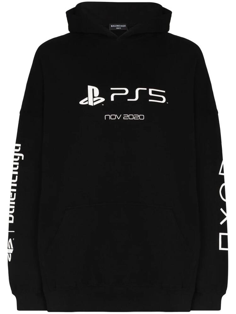 Balenciaga PlayStation™ printed hoodie - Black Cover