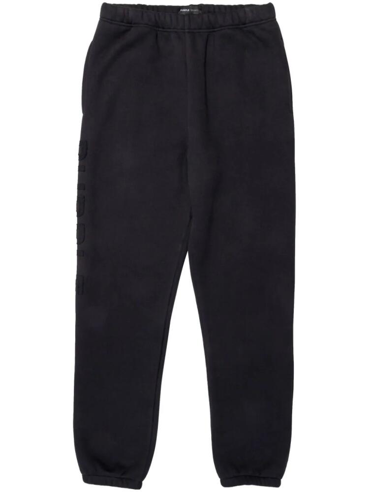 Purple Brand logo-embroidered cotton track pants - Black Cover