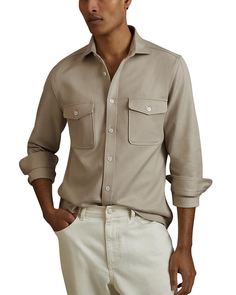 Reiss Arlo Textured Regular Fit Shirt Cover