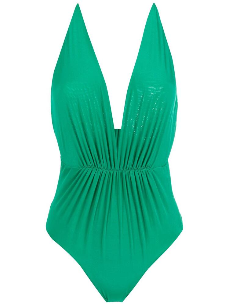 Clube Bossa Clavert plunging back swimsuit - Green Cover