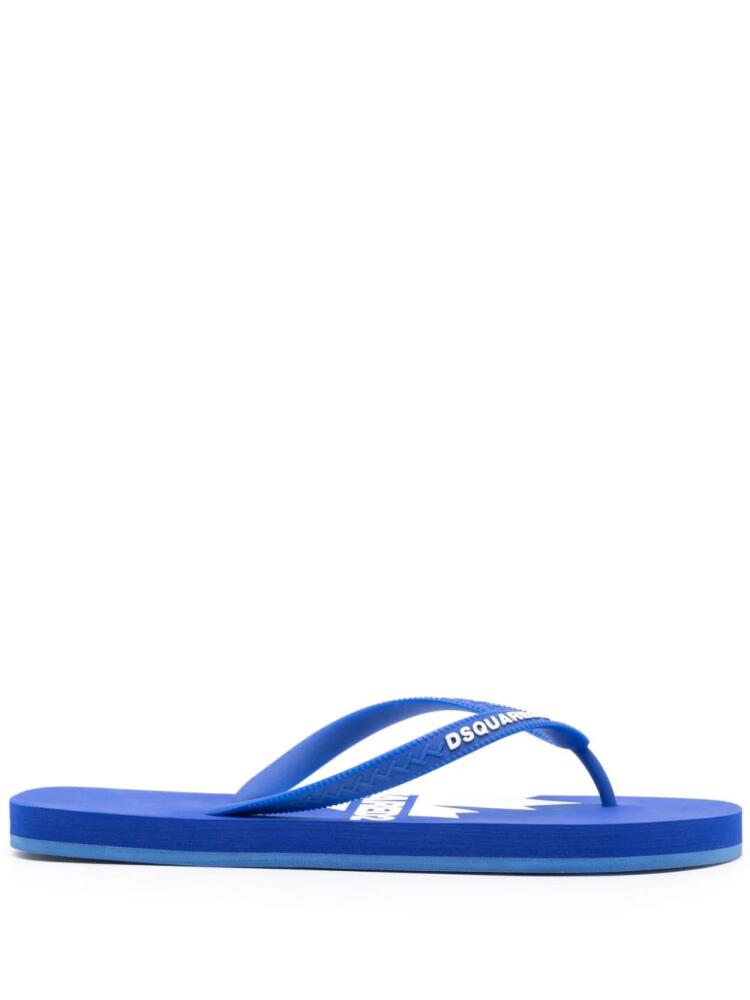 DSQUARED2 logo-raised flip-flops - Blue Cover