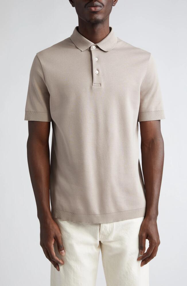 Herno Cotton Jersey Polo in 2600 Taupe Cover