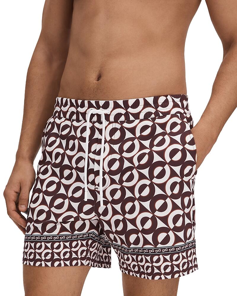 Reiss Fitzroy Printed Drawstring 5 Swim Trunks Cover