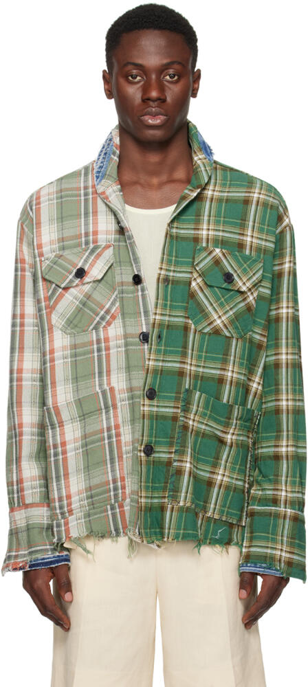 Greg Lauren Green Boxy Shirt Cover