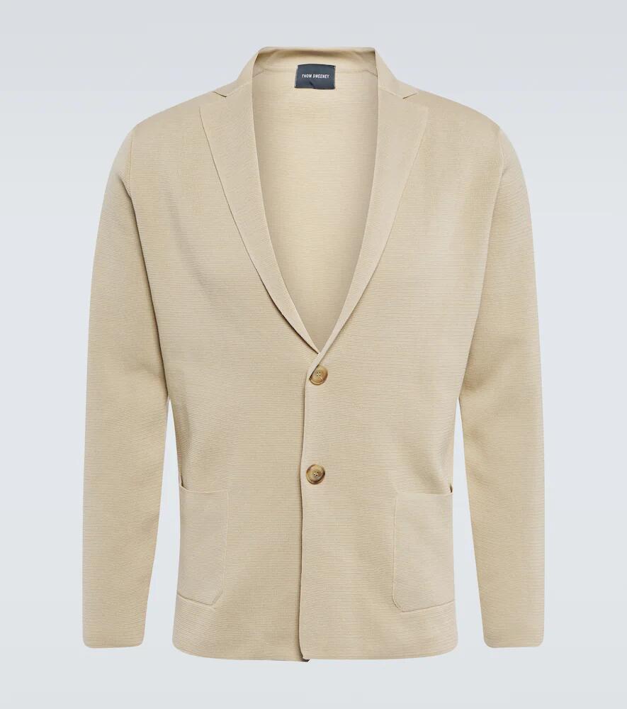 Thom Sweeney Single-breasted cotton knit blazer Cover