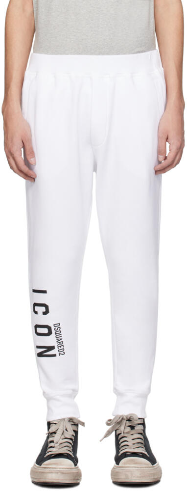 Dsquared2 White 'Icon' Ski Sweatpants Cover