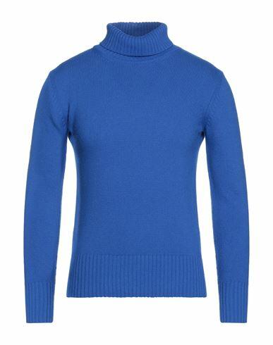 Giulio Corsari Man Turtleneck Bright blue Wool, Viscose, Polyamide, Cashmere Cover