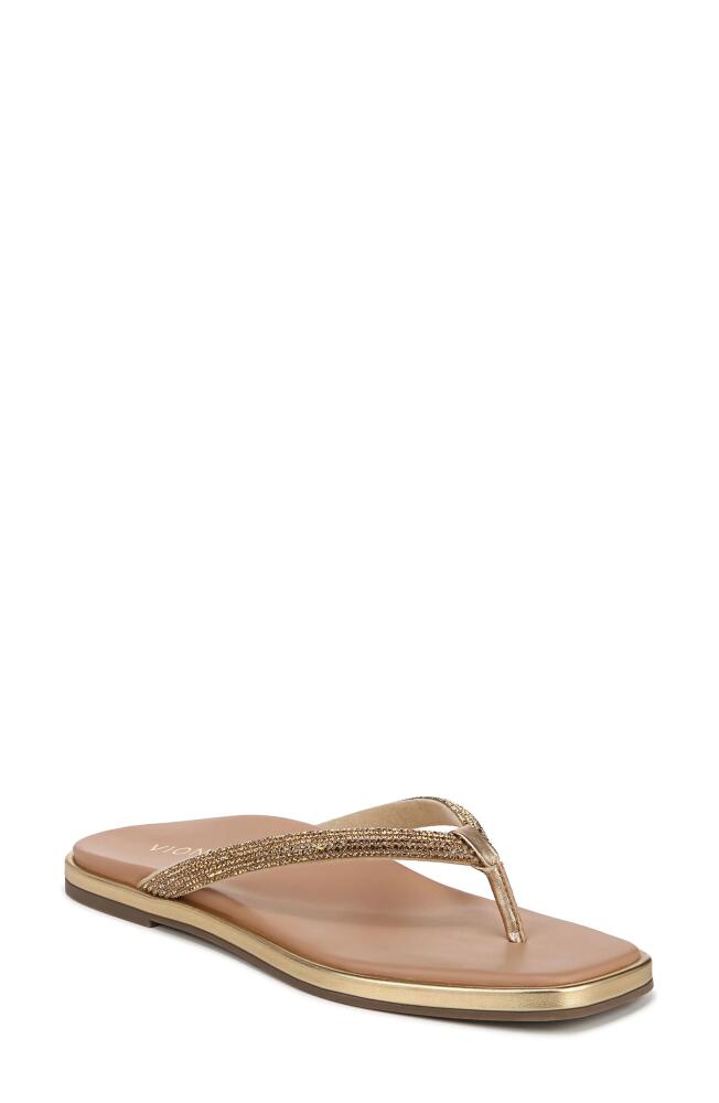 Vionic Vista Shine Flip Flop in Gold Cover