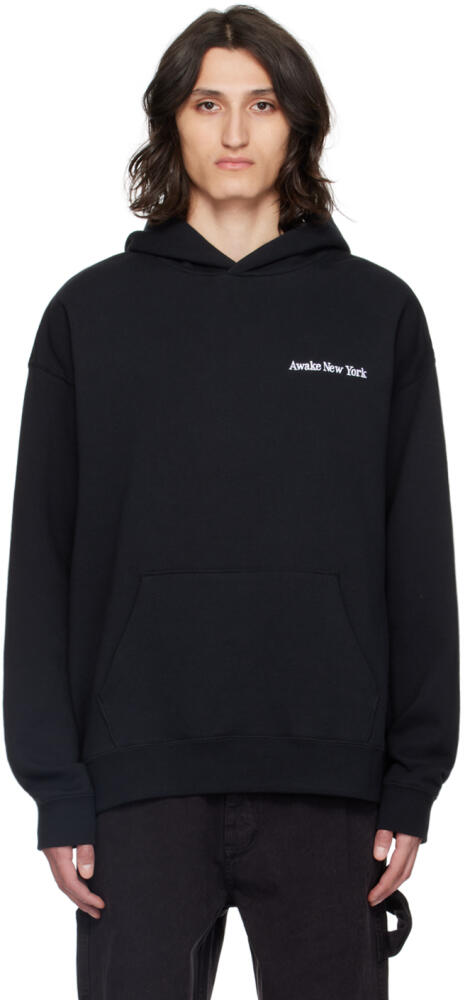 Awake NY Black Embroidered Hoodie Cover