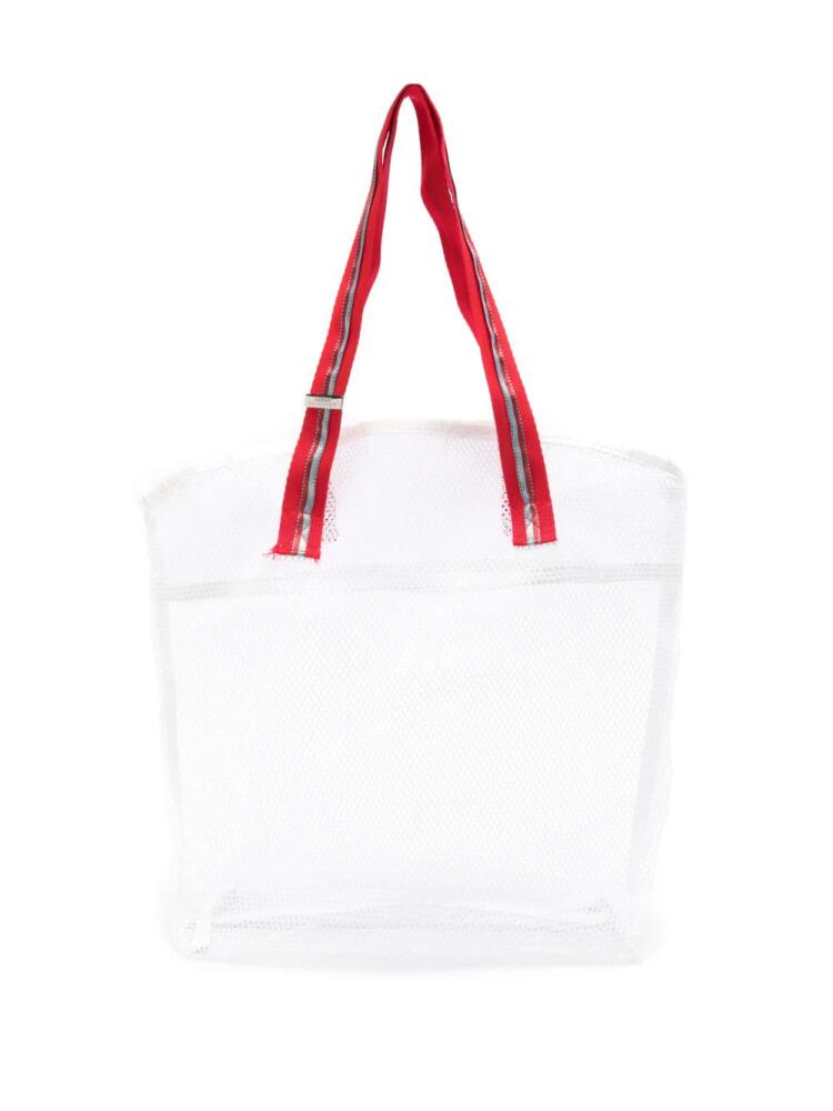 Sarah Chofakian mesh tote bag - White Cover