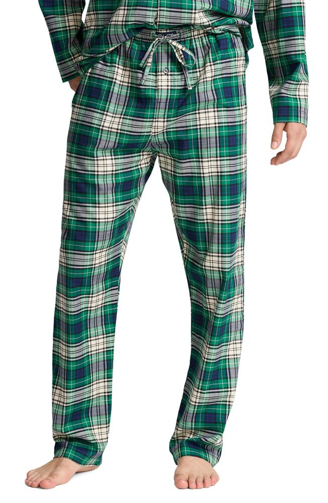 Polo Ralph Lauren Print Cotton Pajama Pants in Green/Navy/Ivory Plaid Cover