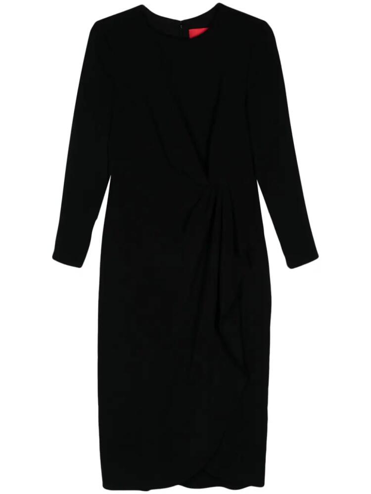 Carolina Herrera pleat-detail midi dress - Black Cover