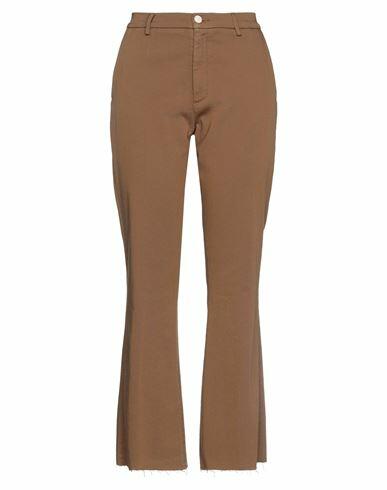 (+) People Woman Pants Camel Cotton, Elastomultiester, Elastane Cover