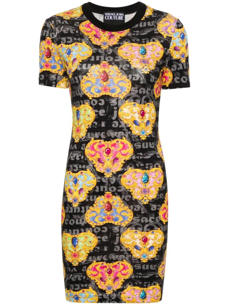 Versace Jeans Couture Couture-print bodycon minidress - Black Cover