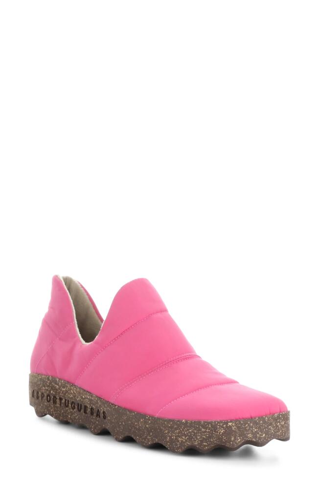 Asportuguesas by Fly London Crus Quilted Slip-On Sneaker in Pink Nylon Cover