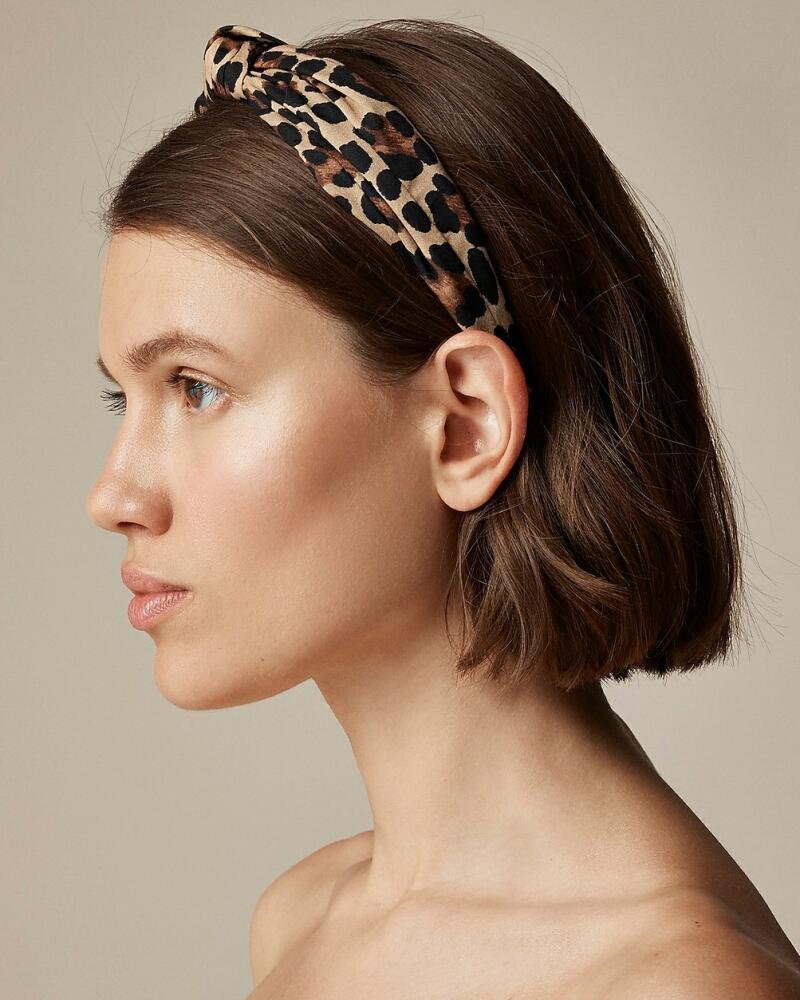 J.Crew Knot headband in leopard Cover