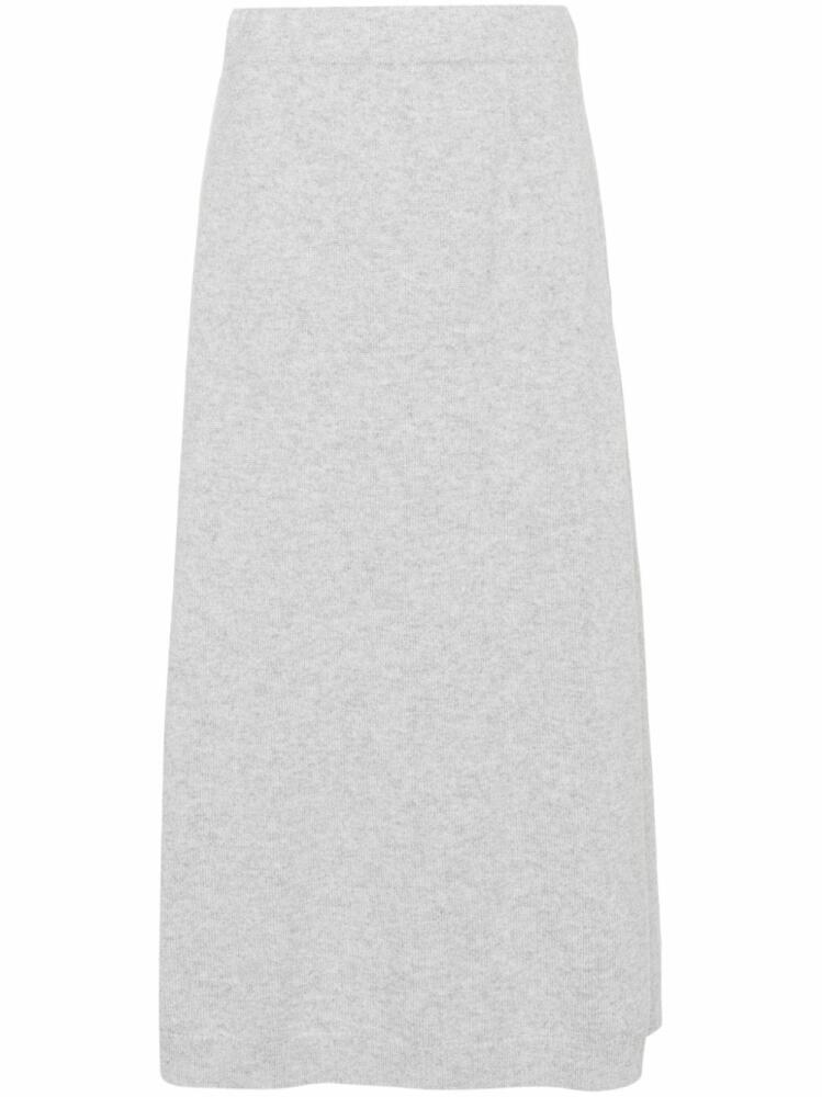 Brunello Cucinelli cashmere knitted skirt - Grey Cover