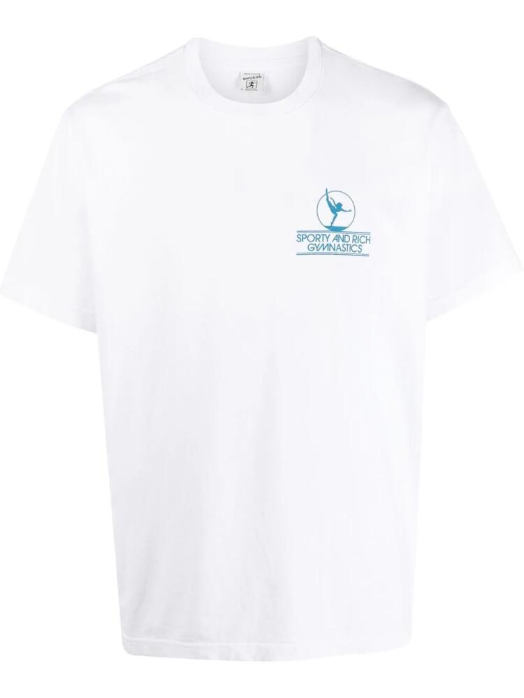 Sporty & Rich logo crew-neck T-shirt - White Cover