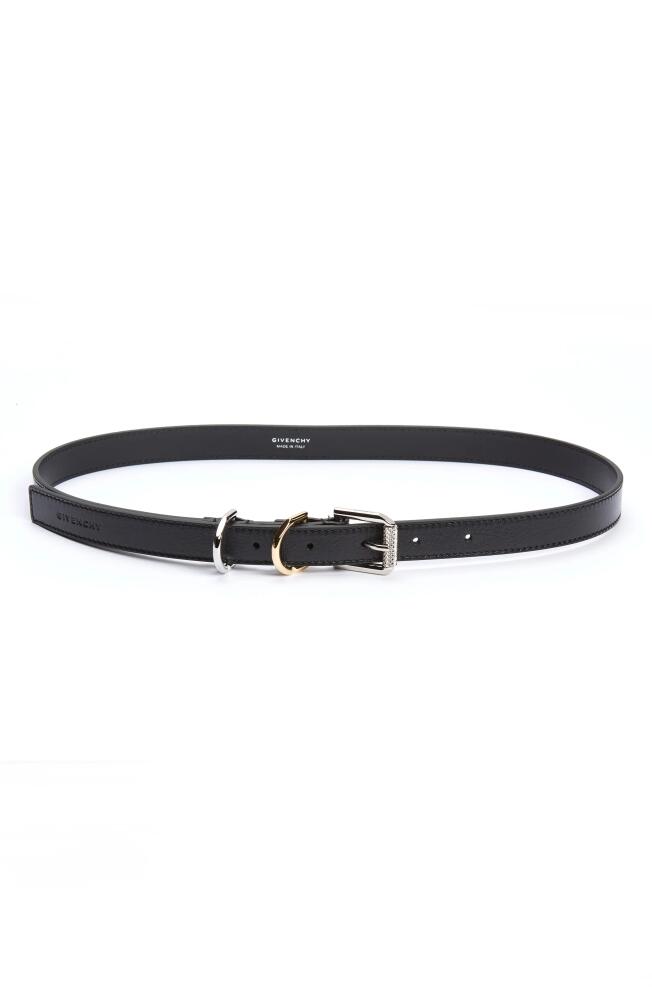 Givenchy Voyou Leather Belt in 001-Black Cover