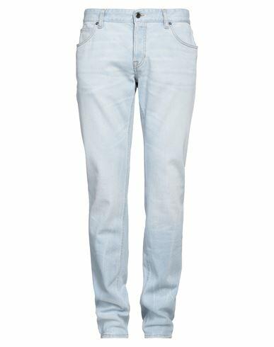 Just Cavalli Man Jeans Blue Cotton, Elastane, Bovine leather Cover