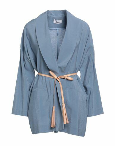 Niū Woman Blazer Pastel blue Viscose, Polyamide Cover