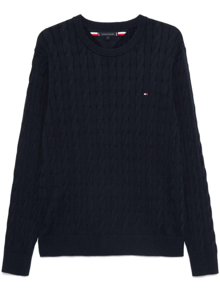 Tommy Hilfiger cable-knit crew-neck sweater - Blue Cover