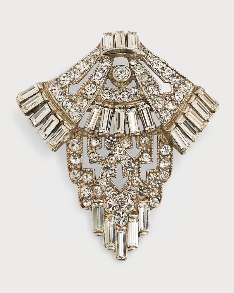 Ben-Amun Silver Crystal Deco Brooch Cover